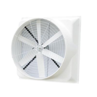 China Construction Works Breeding Plant Greenhouse Chicken Pig Farm Wall Mounted Fiberglass Cone Fan With Stainless Steel Blades for sale