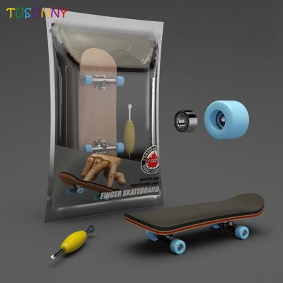 China New Toys PP+Maple Fingerboard Custom Skateboards Wholesale Mini Wood Toy Finger Boards Wooden Skateboards for sale