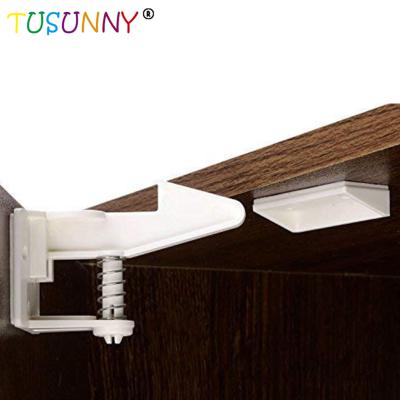 China ABS Cabinet Lock Child Safety Cabinet Locks Baby Proof Drawer Cabinet Locks for sale