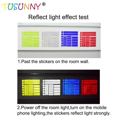 China PVC+ABS All Direction Reflector Sticker Light Reflective Label For Road Safety Warning for sale