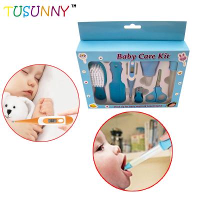 China Miracle 10pcs Plastic Baby Grooming Kit Infant Nursery Set Newborn Health Care Kit for sale