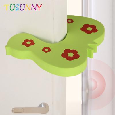 China Soft EVA Finger Pinch Guard Animal Door Stopper Foam Pad Baby Finger Protector Stopper Cartoon Cartoon Doorstop for sale