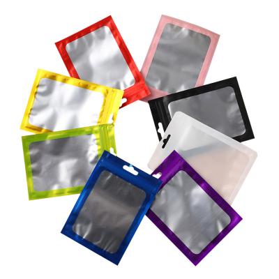 China 2022 Wholesales Security Print Clear Waterproof Aluminum Foil Plastic Packaging Bag Frosted Zipper Tote Bag for sale