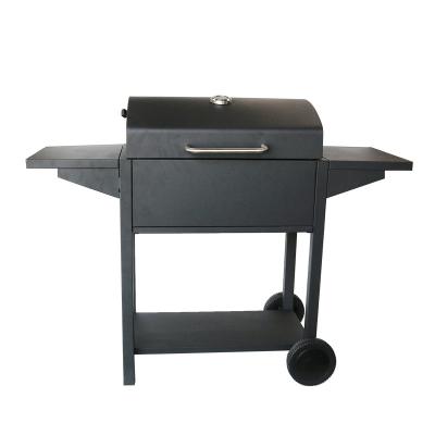 China China Professional Supplier Easily Assembled Picnic Camping Patio Outdoor Backyard Cooking Black Charcoal BBQ Grill Grill With Side Table for sale