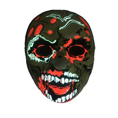 China Halloween Style Halloween Scary LED Mask Cold Light Bloody V-Part Where The Mask Led Decoration Halloween Mask Masquerade Mask for sale