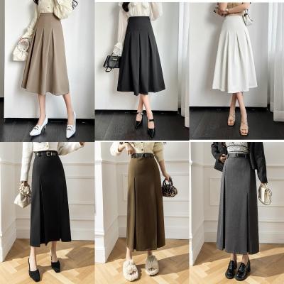 China Wholesale Fashion Printing Elastic Pleated Skirt Mid Length Women's Breathable Dress for sale