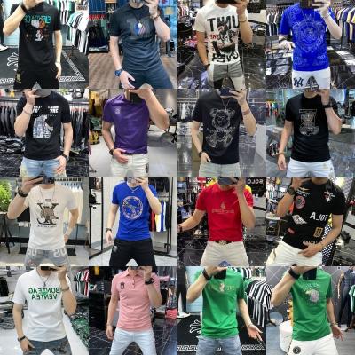 China New street fashion thin cotton men's summer 100% cotton men's Anti-wrinkle T-shirts Chinese manufacturers direct sales wholesale for sale