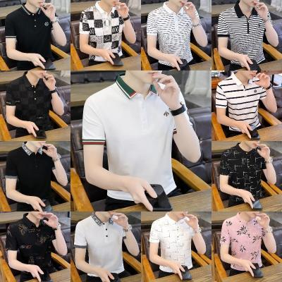 China Anti-Wrinkle Made In China Products Hot Selling Commercial Slim Printed Casual Men's Short Sleeve T-Shirt Polo Shirt for sale