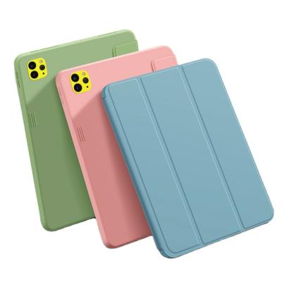 China New 2022 New 2022 Smart Silica Gel Magnetic Acrylic Transparent Tablet Case For iPad Air 4 Apple Air5 iPad Air 5 Case With Right Case Pen Holder for sale