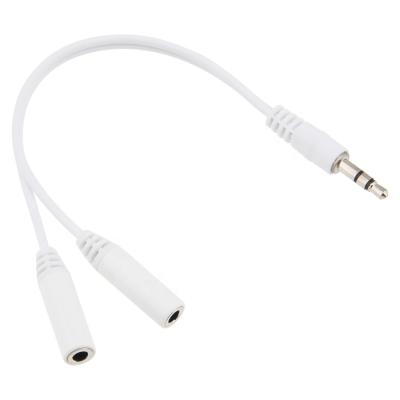 China Horn AUX. stereo aux. Male AUX Splitter Audio Splitter Cable Headphone Jack 3.5 Wire Adapter Cable. 3.5mm Jack For Headset Mobile Earphone Mobile Phone Computer 1 2 Female Earphone Speaker Speakes 3.5mm for sale