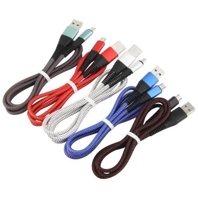 China Micro USB Cable Braided V8 Fast Charging Cable Micro USB Data Cable 1M Charger Wire For Samsung Huawei Android Mobile Phone Cables Cord for sale