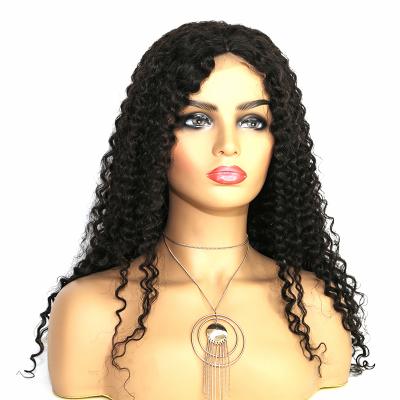 China 100% Natural Black Hair Wigs 130% 150% 180% Density 4*4 Closure Hair Wig Wholesale Curly Wig 4*4 Closure for sale