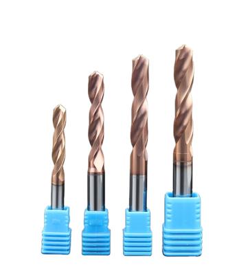 China Metal Drilling CNC Full Precision Grinding Process Super Wear Resistant Carbide Coating Drill Bits for sale