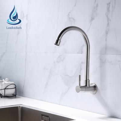 China Contemporary single wall mounted faucet torneira pescoo de ganso, misturador Para cozinha de parede torneira COM kitchen faucet water sink for sale