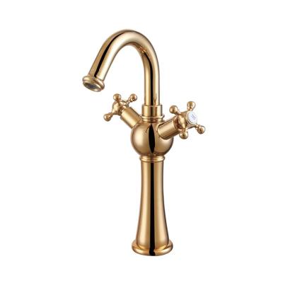 China Color Kaiping Faucets Hand Wash Faucets Antique Style Bronze Bathroom Faucet Mixer Basin Basin Mixer Water Deck Gold Faucet Brass Gold vintage brass luxury for sale