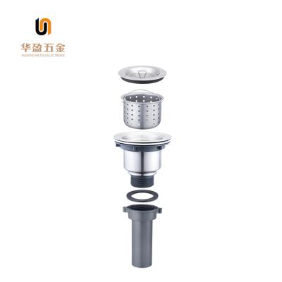 China 113.5*74.3*46.5*H99mm Modern SUS 304 Stainless And Plastic Bathroom Kitchen Basket Sink Strainer for sale