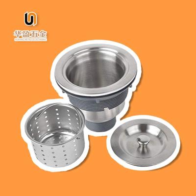 China New Design Sink China Suppliers Kitchen 304 Stainless Steel Waste Basket 140mm Sink Mesh Gold for sale