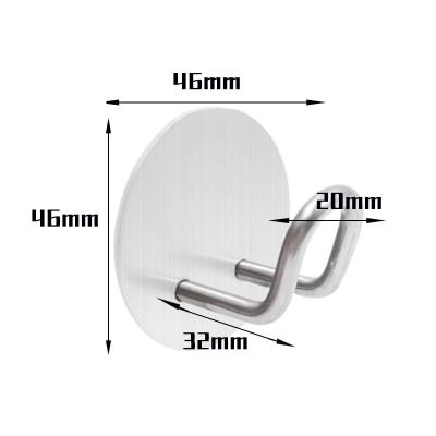 China Durable Heavy Duty Wall Mount Hangers Adhesive Stainless Steel Hooks For Hanging Coat Hat Towel Robe for sale