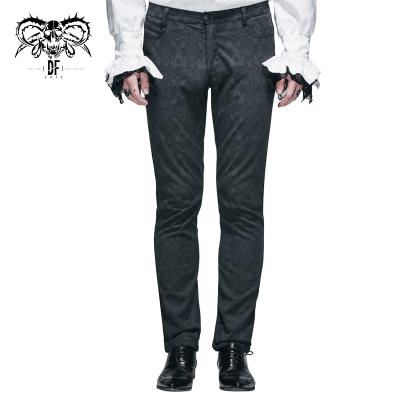 China PT028 Devil's fashion anti-pilling groom gothic wedding western jacquard tailored men pants for sale