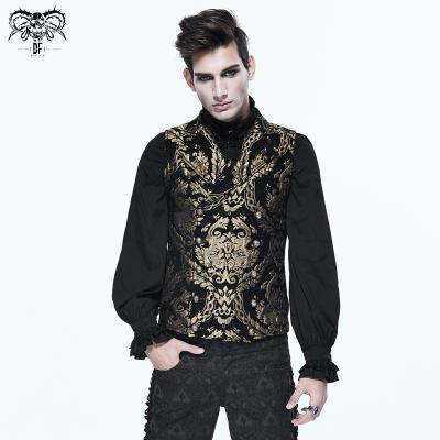 China Big Breathable Dynasty Gold Gothic Palace Fashion Devil's Flower Jacquard Shorts Men WT01301 Invest for sale