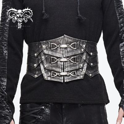 China AS06101 Silver punk rock devil fashion clothes accesory punk rock men leather belts for sale