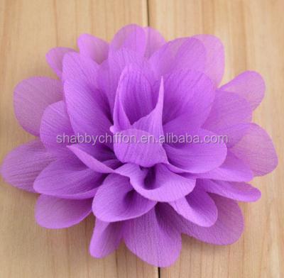 China Wonderful design unique swag flower, baby hair accessories diy handmade fabric flower 3.75 inch for sale