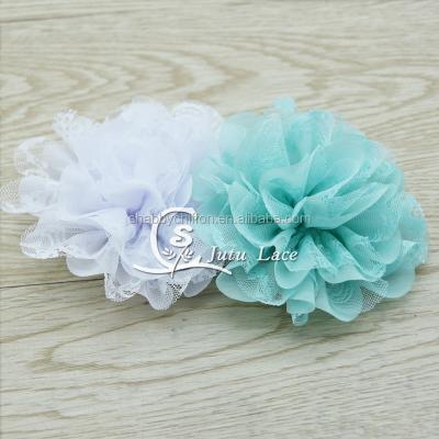 China Viable Elegant Party Decorated Hand Flower Necklace Flower / Charming Hair Circle Accessories Flower / Big Petal Lace Flowers for sale