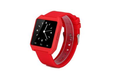 China Beautiful Unisex Portable Pedometer Bluetooth Smart Wrist Watch Red With Sleep Monitoring for sale