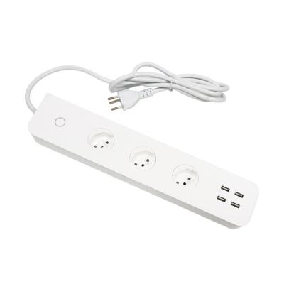 China Switzerland 3AC 4USB Remote Control Electricity Meter Power Strips Residential Standard/Multi-Purpose Tabletop Sockets Timer Use For Household for sale