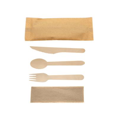 China Restaurant Printing Eco Friendly Biodegradable Disposable Birch Wood Cutlery Factory Free Samples OEM Hot Stamping Logo Available China Factory for sale