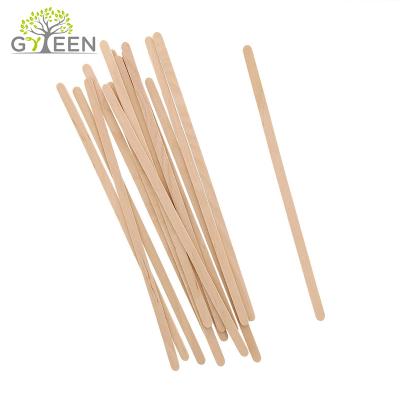 China Sustainable Natural Biodegradable Wooden Tea Stir Stick 150mm for sale