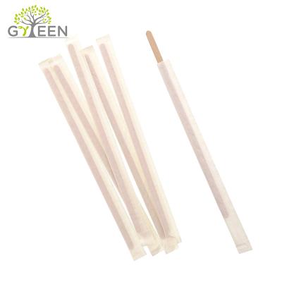 China Disposable Disposable Compostable Biodegradable Wrapped Coffee Stirrer for sale