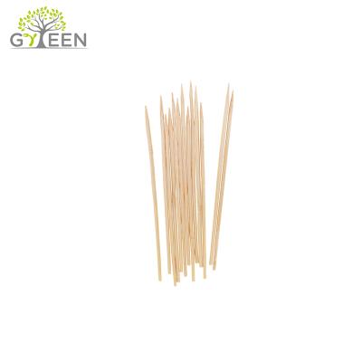 China Easily Cleaned Barbecue Stick BBQ Round Bamboo Use Party Disposable Tools Round Natural Uncoated Bulk Packing for sale