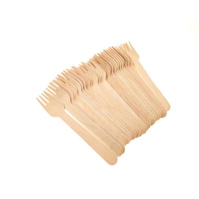 China Restaurant Tableware 160mm Eco-frinedly Wholesale Compostable Biodegradable Disposable Wooden Fork for sale