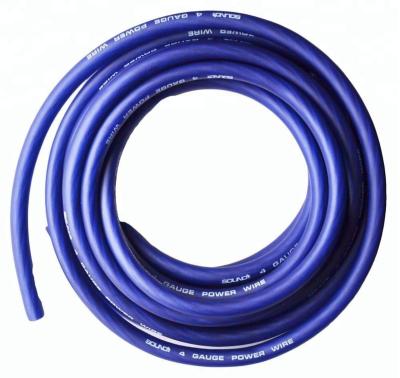 China REAL Audio Power Cable Car Power Cable 4GA Ground Cable Blue Battery Cable for sale