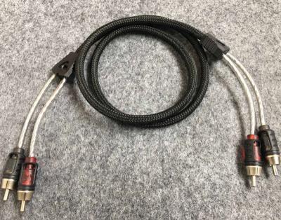 China And Video High Quality Braid Shielded Car Audio 2RCA Audio Cable Dual RCA Male for sale