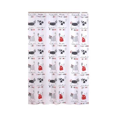 China 3D DB Viable Digital Printed Cartoon Cat Customized Curtain Shower Bathroom Set Small Shower Curtains for sale