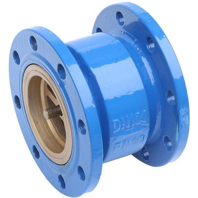 China General Manual Vertical and Horizontal One Way Flow Stopper Iron Flange Malleable Silencer Check Valve for sale