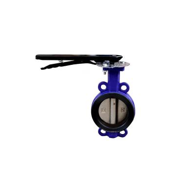 China General DN40-DN600 Cast Iron Centerline Grip Rubber Lined Wafer Soft Sealing Butterfly Valve for sale