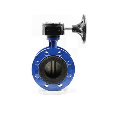 China General China Factory Cast Iron Manual Centerline Turbine Flange Soft Sealing Butterfly Valve for sale