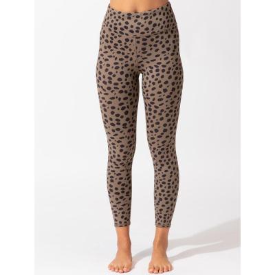 China NEW Leopard Print 7/8 Turn Legging Gym Fitness Workout Breathable Pants For Women for sale