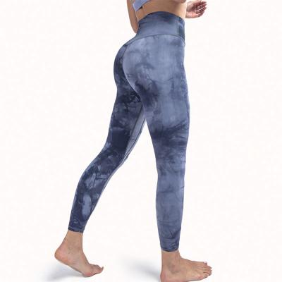 China Dye Link Gym Yoga Lifting Gaiters Crac! crack! Breathable Nylon Stretch Four Way Butt Leggings Fitness Booties For Women for sale