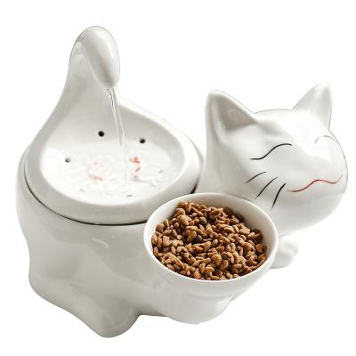 China LUCKYPET2022 Lucky Cat Shape Constant Temperature Heating Dog Drinking Water Stations Cat Pet Drinking Bowl Usb Automatic Pet Version for sale