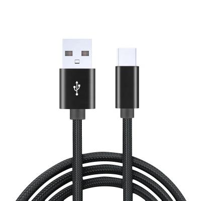 China Mobile Phone Nylon Braided Usb Fast Charging Data Cable For Phone Usb Smart Cable Type C Usb Data Cable for sale