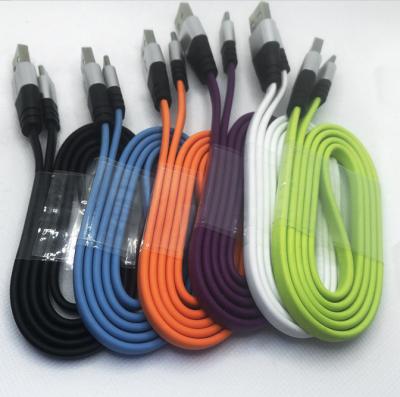 China High quality and hot sale palladium cable mobile phone noodle c cable fast charging type flat type palladium cable for sale