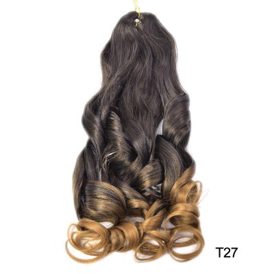 China Straight Wholesale Loose Body Wave Wavy Curly Braiding Hair Spiral Curl Crochet Braids Hair  Extensions 22 Inches150g for sale