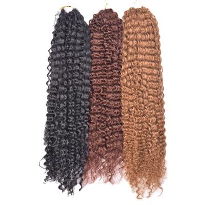 China Straight Factory Price  Braids Wavy Curly 24Inch Long Loose Wave French Curl Blond Mix Brown Synthetic Crochet Braids for sale