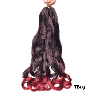 China Straight Wholesale Loose Body Wave Wavy Curly Braiding Hair Spiral Curl Crochet Braids Hair  Extensions 22 Inches150g for sale