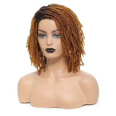 China Daily Use Short Bob Dread Lock Cosplay Wig Afro Kinky Curly Synthetic Wigs For Black Women Wholesale Wig Heat Resistant Fiber for sale