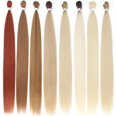 China Looks More Nature Straight Hair Extensions Heat Resistant Synthetic Hair Bundles Colorful High Temperature Cosplay Brown Blonde Hair Free Shipping for sale